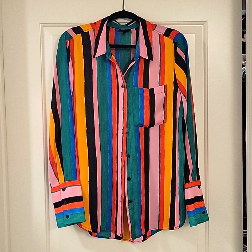 Who What Wear Multicolored Blouse